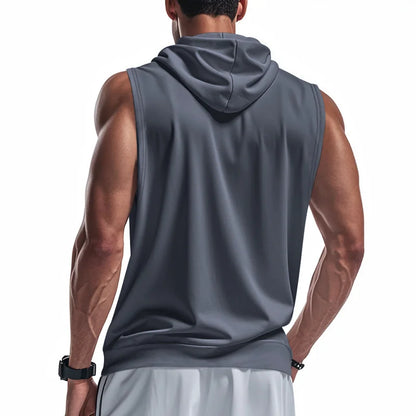 Hooded Zipper Tank Top