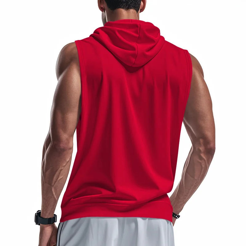 Hooded Zipper Tank Top