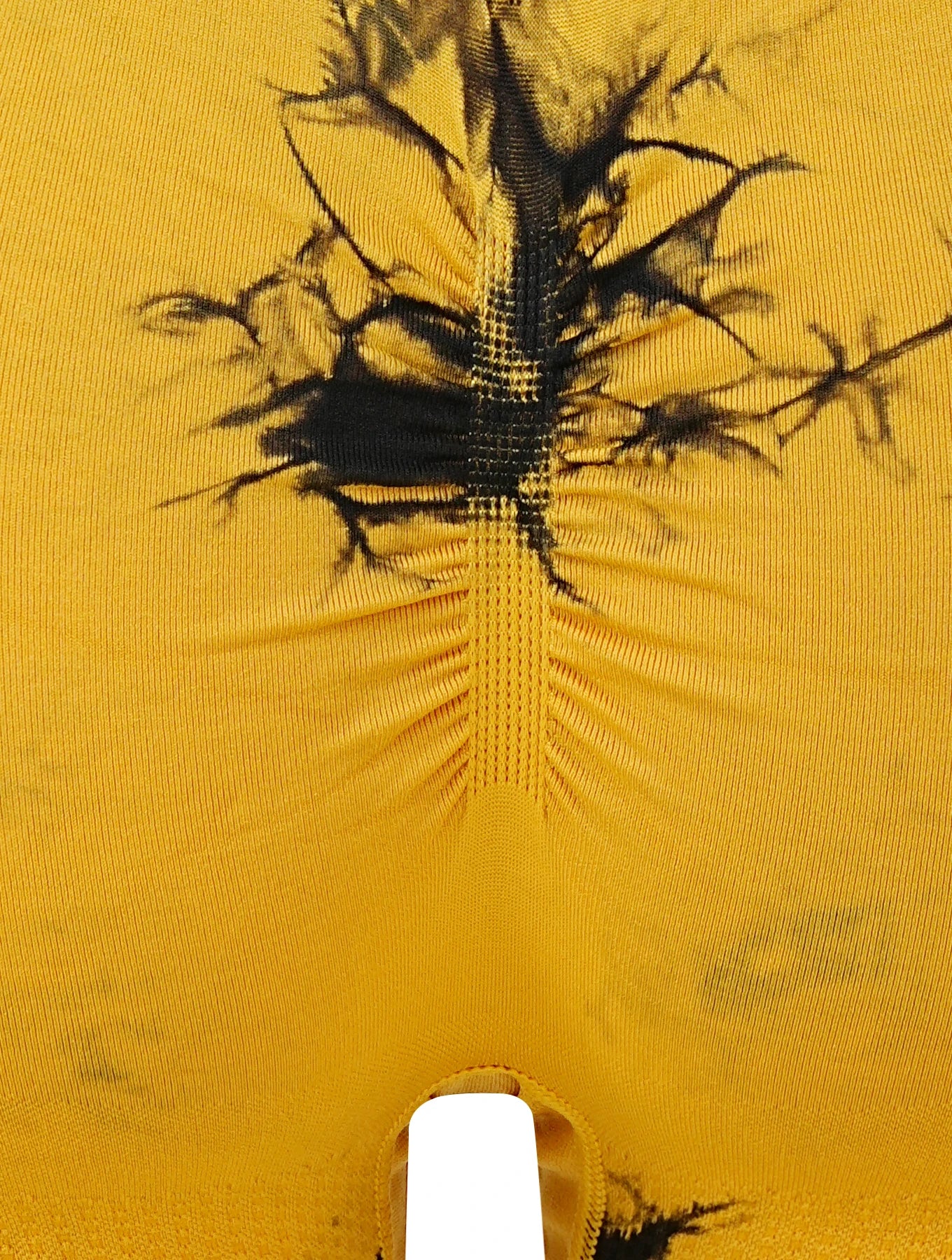 yellow tie-dye suit