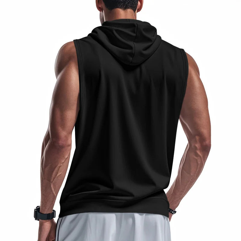 Hooded Zipper Tank Top