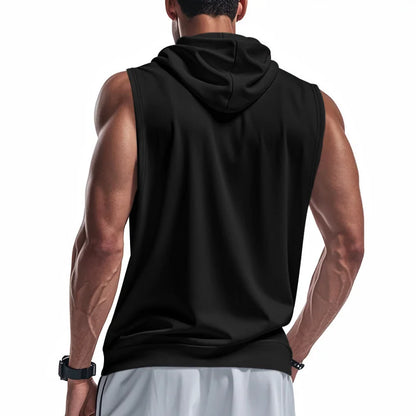 Hooded Zipper Tank Top