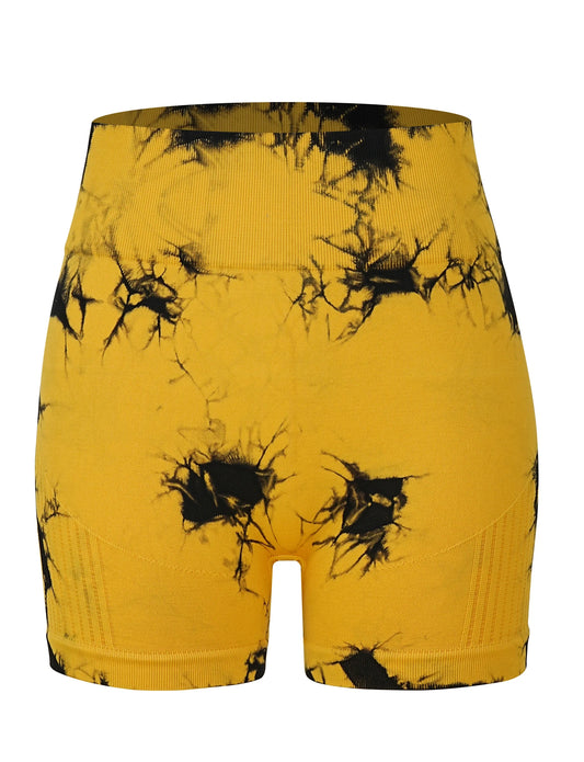 yellow tie-dye suit