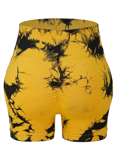 yellow tie-dye suit