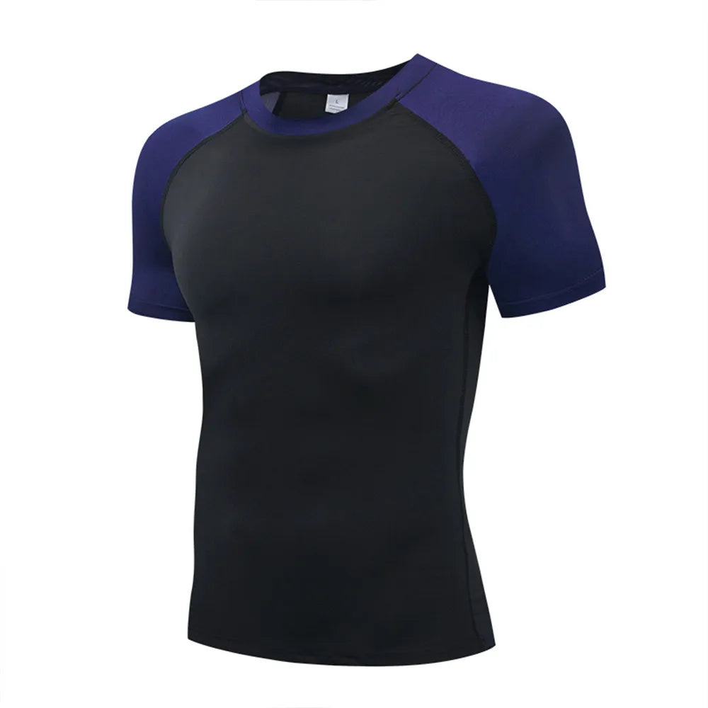Men's T Shirt Outdoor Training Fitness Gym Jogging Running Sweatshirt Bat/-Man Compression Shirts Tight Elastic Breathable