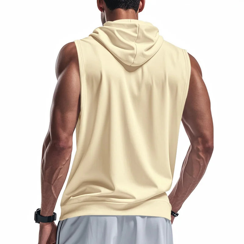 Hooded Zipper Tank Top