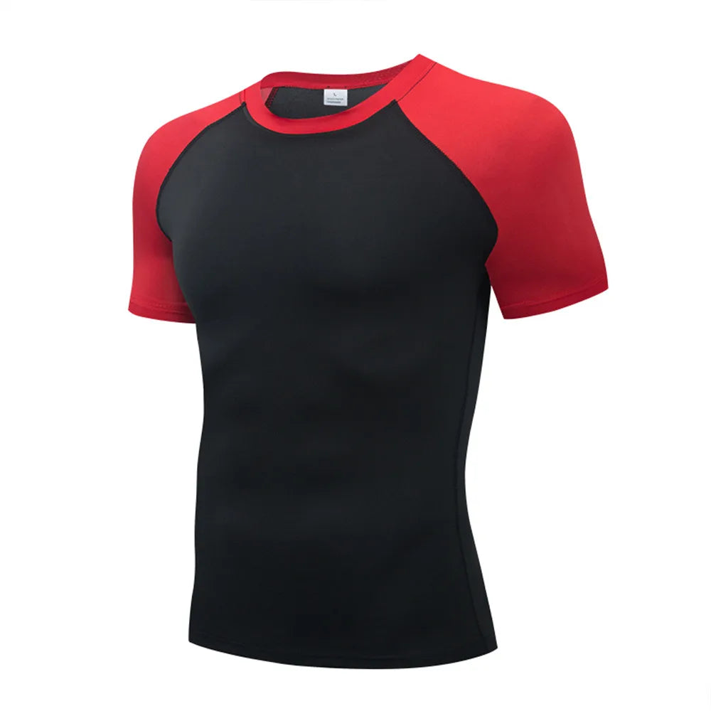 Men's T Shirt Outdoor Training Fitness Gym Jogging Running Sweatshirt Bat/-Man Compression Shirts Tight Elastic Breathable