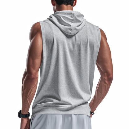 Hooded Zipper Tank Top
